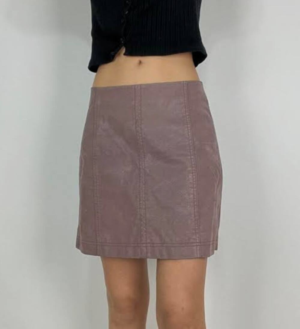 NWT Free People Modern Femme Corduroy Mini Skirt Size 12 Birchwood Brown